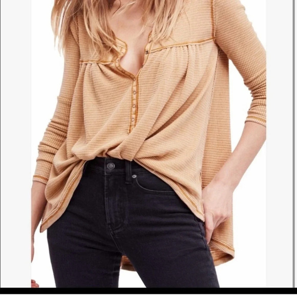 Free People We the Free Kai Henley babydoll thermal top size XS - Picture 1 of 12
